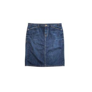 Y2K Gap Denim Pencil Skirt Casual Dark Wash 8